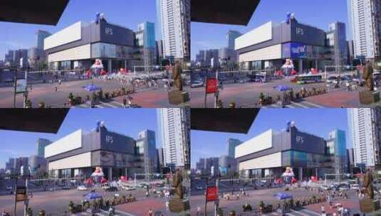 4K长沙步行街商圈网红斑马线高清在线视频素材下载