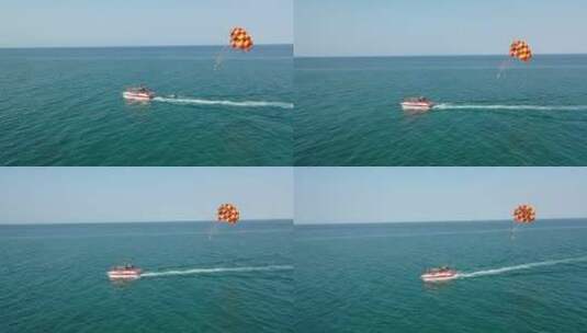 广西涠洲岛水上滑翔伞高清在线视频素材下载