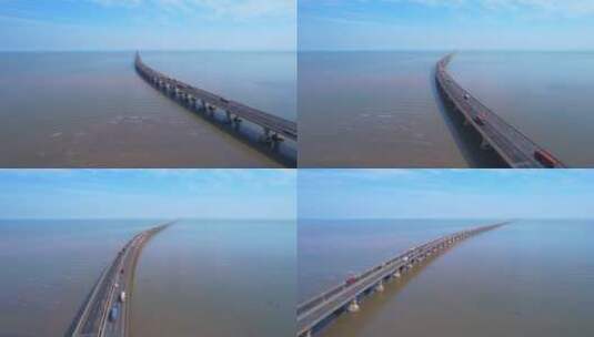 航拍东海大桥高清在线视频素材下载