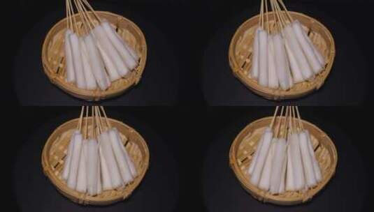 年糕串小串肉串钵钵鸡炸串烤串美食高清在线视频素材下载