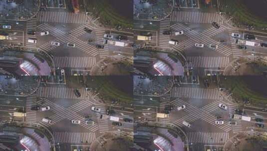 上海十字路口俯视高清在线视频素材下载