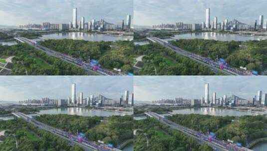 2022深圳南山半程马拉松高清在线视频素材下载