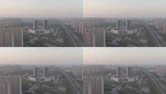 济宁新城发展航拍4k高清在线视频素材下载