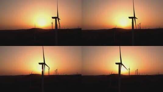 风力发电中国新能源碳中和生态环保风电大风高清在线视频素材下载