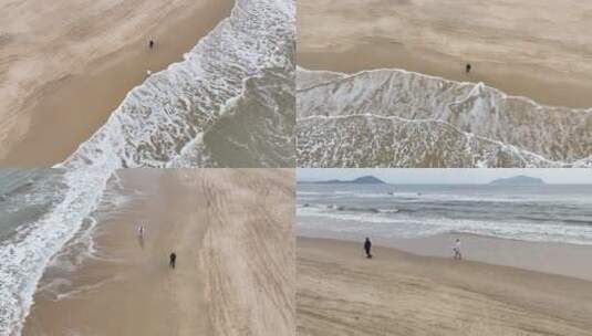 航拍大海灯塔治愈系海浪风景海景海南长焦高清在线视频素材下载