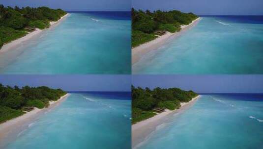 岛屿上的白色沙滩高清在线视频素材下载