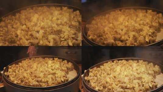武汉地方特色美食小吃早餐烧麦高清在线视频素材下载