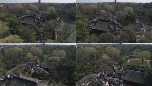 上海大观园航拍原素材高清在线视频素材下载