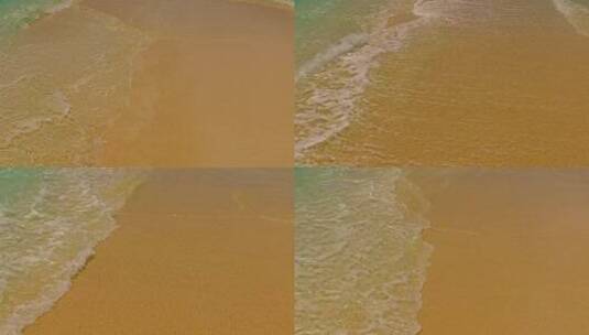 海浪冲击海滩高清在线视频素材下载