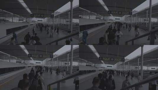 火车站月台场景高清在线视频素材下载