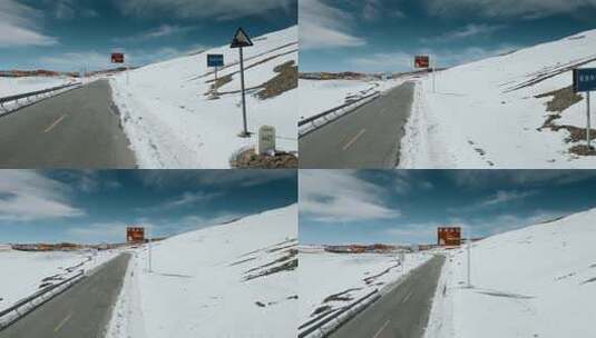 西藏旅游风光318国道米拉山口高清在线视频素材下载