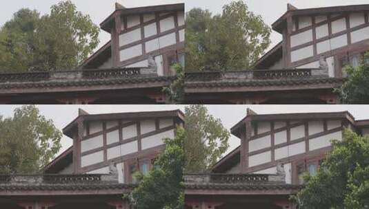 贵州茅台镇木楼木雕木房子老建筑木艺杨柳湾高清在线视频素材下载