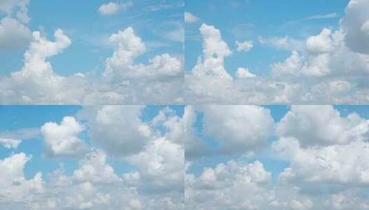 天空延时蓝天白云唯美风景云卷云舒云朵变化高清在线视频素材下载