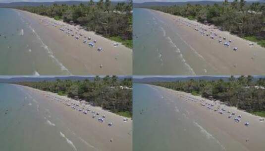 度假海滩航拍高清在线视频素材下载