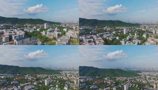 4K长沙岳麓山湘江城市航拍高清在线视频素材下载