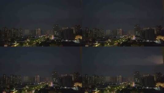 城市楼房天空电闪雷鸣2高清在线视频素材下载
