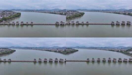潮州广济桥航拍高清在线视频素材下载
