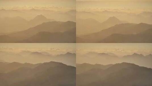 金色云雾意境温州4k山水航拍高清在线视频素材下载