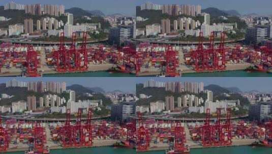 货运港口 集装箱货轮 港口货运高清在线视频素材下载