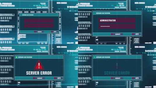在计算机上的数字系统安全警报错误消息上生高清在线视频素材下载