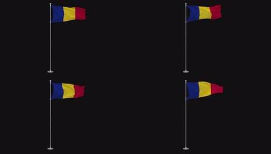 罗马尼亚国旗循环高清在线视频素材下载