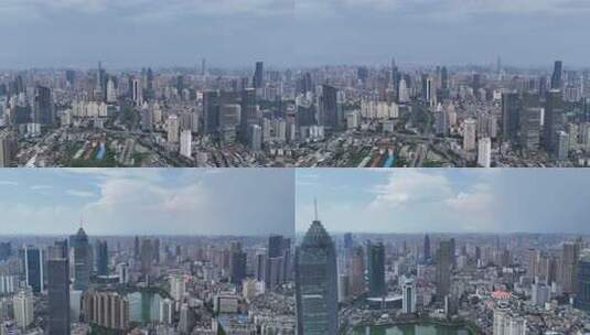 合集航拍湖北武汉城市天际线CBD高楼建筑高清在线视频素材下载