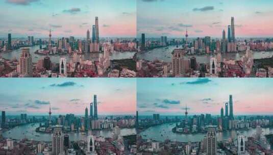 【4K】夜幕降临上海高清在线视频素材下载