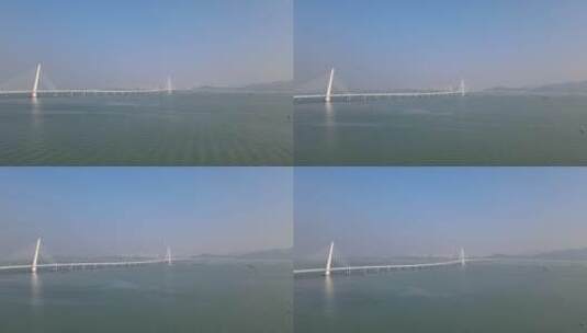 深圳湾大桥 大桥跨海大桥 口岸通道高清在线视频素材下载