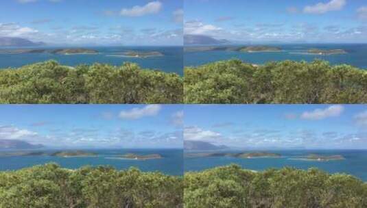 公海上的一座岛屿高清在线视频素材下载