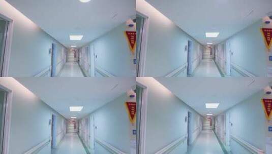 现代干净整洁的医院病房走廊高清在线视频素材下载