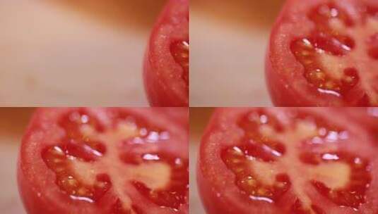 微距西红柿瓤西红柿籽 (6)高清在线视频素材下载