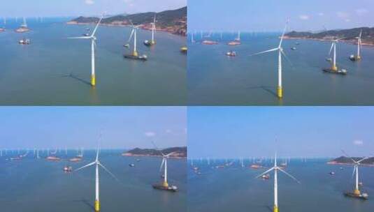 福州平潭海上风电高清在线视频素材下载