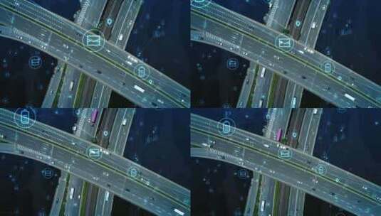 科技智慧城市交通高清在线视频素材下载