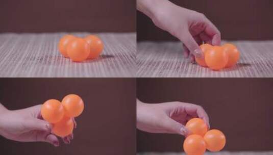 氨基酸蛋白质分子乒乓球演示实验教具高清在线视频素材下载