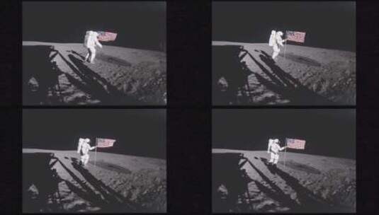 美国登月视频特写高清在线视频素材下载