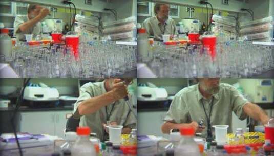 研究人员在实验室做实验高清在线视频素材下载