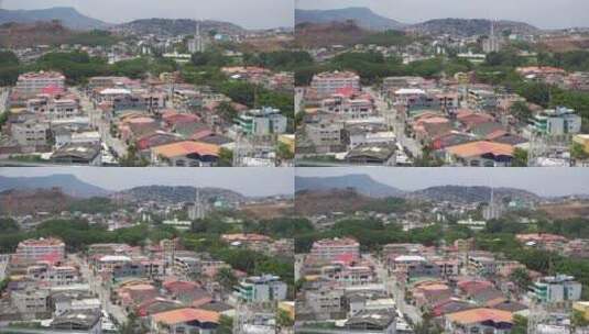 瓜亚基尔摩门教会和贫民窟高清在线视频素材下载