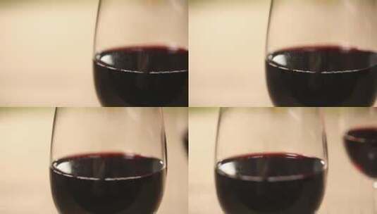 玻璃杯红酒杯倒红酒高清在线视频素材下载