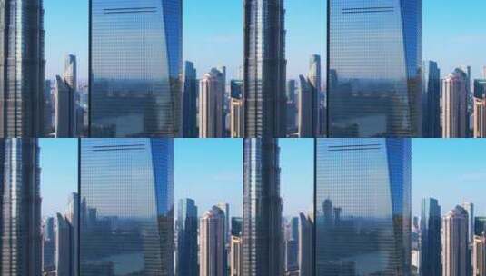 航拍上海城市宣传片航拍陆家嘴地标建筑合集高清在线视频素材下载