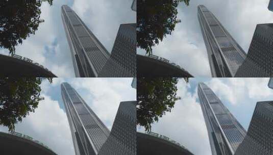 平安大厦延时视频深圳第一高楼仰拍高清在线视频素材下载