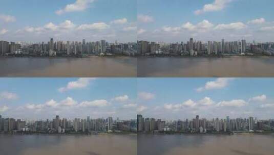 武汉城市风光高楼建筑航拍高清在线视频素材下载
