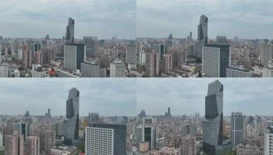 上海龙之梦大酒店航拍高清在线视频素材下载