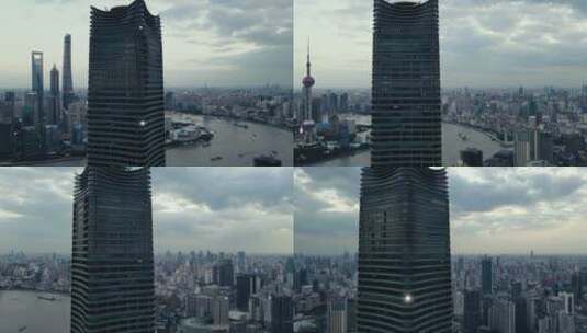 上海浦西航拍风光高清在线视频素材下载