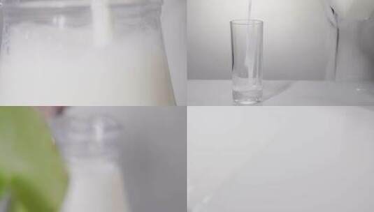 倒鲜奶纯牛奶粉健康家庭乳白醇香 4k高速高清在线视频素材下载