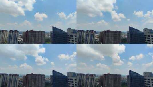 西安西咸沣东天空云彩延时风景白云蓝天32高清在线视频素材下载