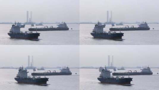 港口行驶在海上的邮轮高清在线视频素材下载