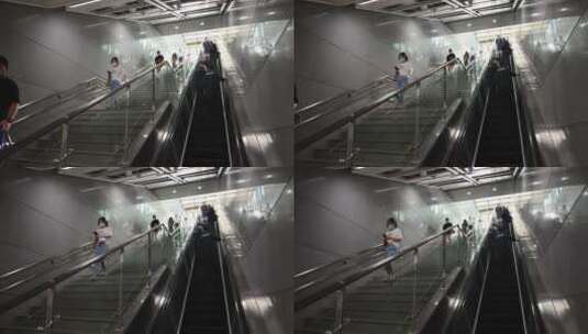 升格 地铁 深圳地铁 挤地铁 通勤高清在线视频素材下载