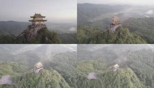 怀化靖州县飞山4K航拍高清在线视频素材下载