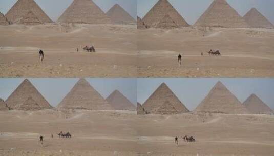 埃及开罗附近的吉萨城大金字塔高清在线视频素材下载