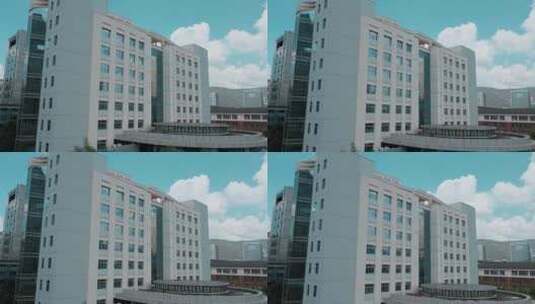 建筑延时视频云南昆明丰德医学楼航拍高清在线视频素材下载